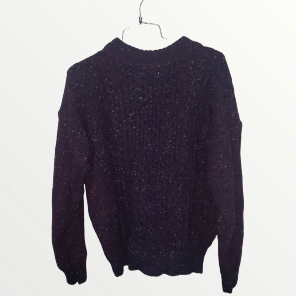 vintage b.d baggies eggplant flecked wool pullover Large